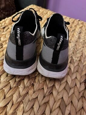 Nike Infinity React Black and White Knit Running Sneakers